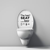 Toilet Sticker Rules - Vinyl Decal The Best Seat in The House - Black Sign with  - £79.13 GBP