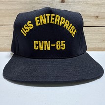 Vintage USS Enterprise MILITARY Hat CVN-65 Ship Hat New Made In USA Cali... - $29.60
