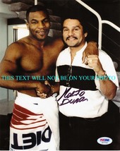 Roberto Duran Signed Autograph 8x10 Rp Photo With Mike Tyson - £15.21 GBP