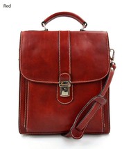 Hobo bag satchel leather shoulder bag made in Italy red satchel crossbody bag  - £123.87 GBP