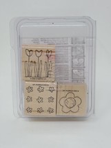 Stampin&#39; Up Much Pocket Full Of Posies 3pc Mounted Thank You Stamp Set Flowers - £4.66 GBP