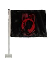 Aes 12x18 Pow Mia Powmia Red Double Sided Car Vehicle 12&quot;x18&quot; Flag - £6.85 GBP
