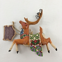 Jim Shore Reindeer Green Blanket Hanging Ornament 117716 Heartwood Creek... - $54.40