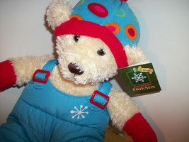 Dan Dee Plush Toy Teddy DanDee Christmas Bear Stuffed Animal Snowflake Friend - $9.49