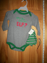 Fashion Holiday Cherokee Baby Clothes 6M Christmas Elf Creeper Outfit Ca... - £9.09 GBP