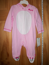 Disney Aristocats Baby Clothes 3-6M Pink Girl Hoodie Cat Marie Footed Sleeper - £14.95 GBP