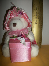 Dan Dee Plush Toy Teddy DanDee Mother&#39;s Day Pastel Pink Gift Box Rose Hat Bear - £15.17 GBP