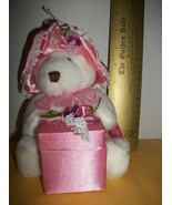 Dan Dee Plush Toy Teddy DanDee Mother&#39;s Day Pastel Pink Gift Box Rose Ha... - $18.99