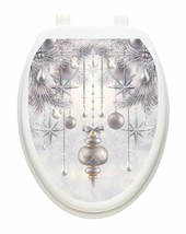 Silver Frost Toilet Tattoos Vinyl Lid Decoration Removable Reusable - $21.78