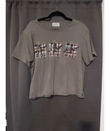 Jaclyn Smith Sport Woman&#39;s Top Large Petite Embroidered Flower Shirt Plaid - €7,68 EUR