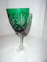   Faberge Odessa Emerald Green Hock Crystal Wine Glass - $225.00