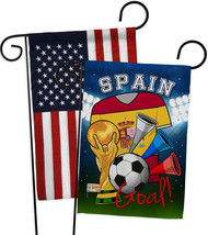 World Cup Spain Soccer - Impressions Decorative USA - Applique Garden Flags Pack - £24.35 GBP