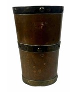 Vintage Hecho En Mexico Brass &amp; Copper Tankard Moscow Mule Mug Design 4”... - £16.49 GBP