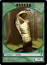 MTG Magic The Gathering Promo Snake Token Card Zendikar  - €1,66 EUR