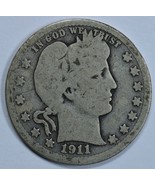1911 P Barber circulated silver quarter - £7.96 GBP