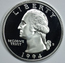 1994 S Washington proof silver quarter - £8.79 GBP