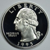 1995 S Washington proof silver quarter - £9.53 GBP
