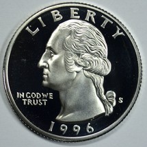 1996 S Washington proof silver quarter - £7.94 GBP