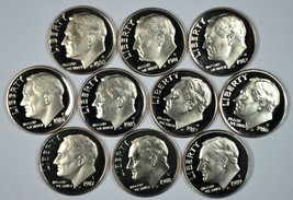 1980 - 1989 S Roosevelt proof dime set - £9.65 GBP