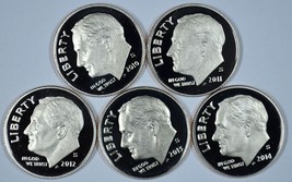 2010 - 2014 S Roosevelt clad proof dime set   - $17.50