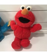 TYCO Sesame Street Tickle Me Elmo &amp; Hasbro Cookie Monster Talking Plush Vtg - £23.46 GBP