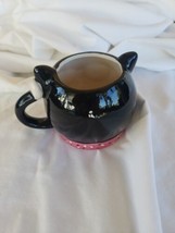 Black Cat with Pink Glasses Green Eyes Feline Kitty Coffee Tea Tuxedo Mu... - $15.83