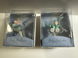 2 Hallmark Ornament Baby Brilliana and Delandra Frostlight Faeries Too 2002 - £15.63 GBP