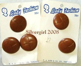 Lady Fashion Vintage Leather Look Carded Buttons - £3.92 GBP