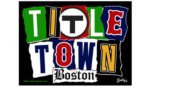 Boston Title Town Vintage 5 in Square Vinyl Sports Sticker - $4.75