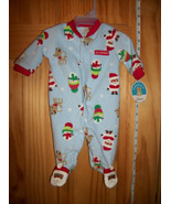 Carter Baby Clothes Santa Newborn Playsuit Blue First Christmas Holiday ... - $12.34
