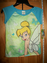 Disney Fairies Girl Clothes 6/6X Small Tinkerbell Sleepwear Tink Top &amp; Short New - £12.88 GBP