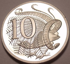 Cameo Proof Australia 1981 10 Cents~Only 86,000 Minted~Lyrebird~Free Shi... - $9.01