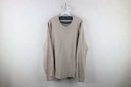 Vtg Gap Mens XL Distressed Blank Heavyweight Thermal Waffle Knit T-Shirt Beige - £34.92 GBP