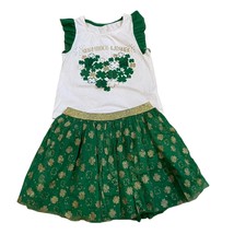 St. Patrick&#39;s Day Girls Green Clover Top &amp; Tulle Skirt Sz 6/7 - $16.15 CAD