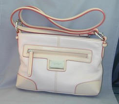 Tignanello Pebbled Leather Blush Pink &amp; Beige Cross Body Purse Handbag NWOT - £47.95 GBP