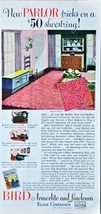 BIRD-ARMORLITE and LINOLEUM - 1949 Vintage Print Ad - New Parlor - Shoes... - $8.85