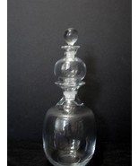 10 Inch Tall Double Decanter Glass Sculpture Barware Handcrafted Clear R... - £23.97 GBP