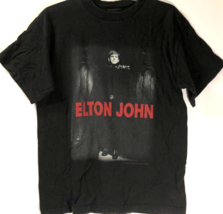 Elton John Vintage 1997 Big Picture Polygram Single Stitched Black T-Shirt L - $51.79