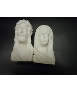 VNTG  CATHOLIC  SALTWARE BUSTS OF JESUS  MARY RELIGIOUS FIGURES APPROX. ... - $6.95
