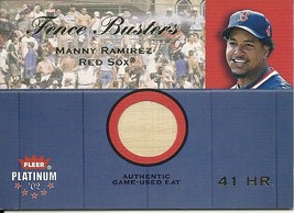 2002 Fleer Platinum Fence Busters Manny Ramirez Red Sox - £3.19 GBP