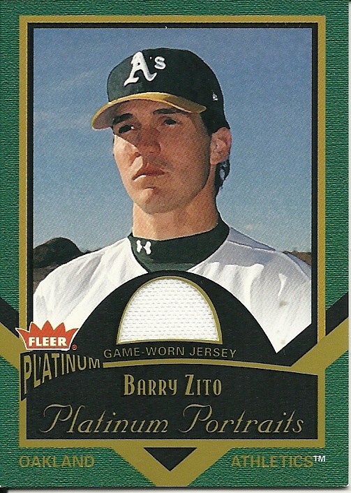 Primary image for 2003 Fleer Platinum Portraits Game Jersey Barry Zito PP-BZ Athletics