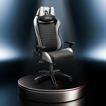 Sport Ergonomic Racing Style Gaming Chair - Silver - £272.90 GBP