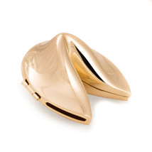Bey-Berk Gold Plated Chinese Fortune Cookie with Hinge Storage Case - £21.99 GBP