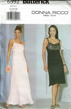 Butterick Sewing Pattern 6392 DONNA RICCO Dress Gown Misses Size 12-16 - £6.76 GBP