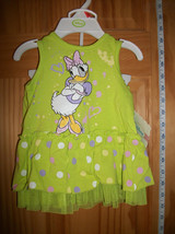Disney Baby Clothes 0M-3M Daisy Duck Green Dress Top Set Hanger Newborn Bloomers - £11.12 GBP