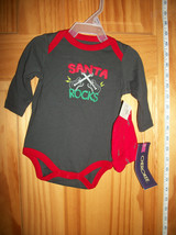 Fashion Holiday Baby Clothes Newborn Cherokee Santa Rocks Christmas Body... - $11.39