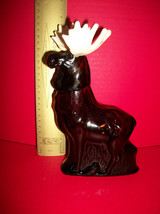 Home Treasure Avon Glass Alaska Moose Decanter Wild Fragrance After Shave Bottle - $4.74