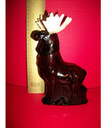 Home Treasure Avon Glass Alaska Moose Decanter Wild Fragrance After Shav... - $4.74