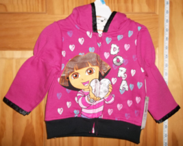 Dora The Explorer Baby Clothes 18M Infant Hoodie Top Pink Nick Hooded Jacket New - £12.76 GBP