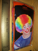 Fashion Holiday Adult Clown Wig Rainbow Head Wear Halloween Costume Prop... - $5.69